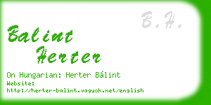 balint herter business card