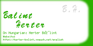 balint herter business card